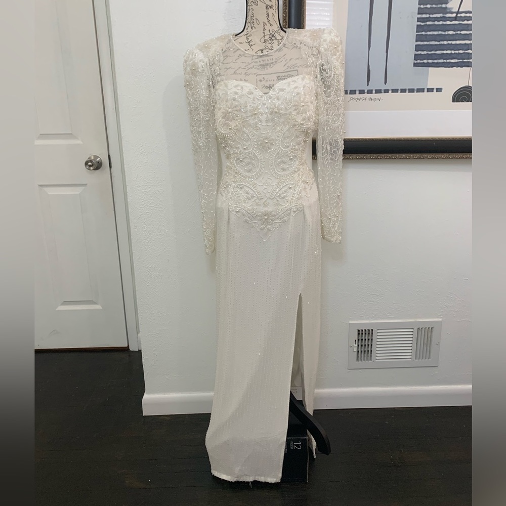 Vintage 90s Baluchi Beaded Wedding Gown, Gorgeous!